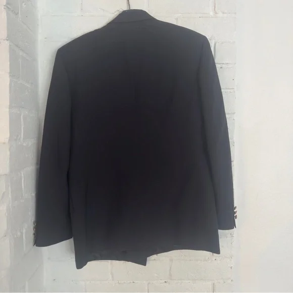 Vintage Perry Ellis Double-Breasted Navy Blazer 40R - Picture 9 of 9